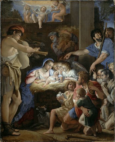 The Adoration of the Shepherds - a Masterpiece Illustrating Humble Devotion and Celestial Wonder!